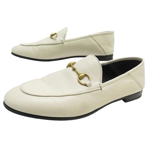 cream gucci loafers